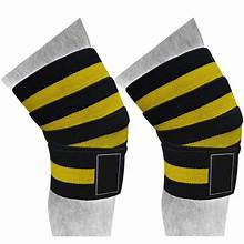 Rodillera de gimnasio de algodón y poliéster ajustable al por mayor para levantamiento de pesas con logotipo y color personalizados - Product Image 4