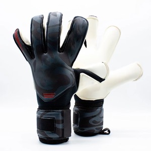 Gants de gardien de but en latex de contact 4mm personnalisés OEM avec paume et impression en silicone pour le football Gants personnalisables de gardien de but - Product Image 1