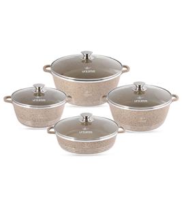 Classic Design Multi-Layer Non-Stick Granite Coating 8 Pcs Cookware <b>Set</b> Kitchen Cooking <b>Pots</b> - Product Image 1