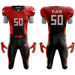 Maillot de football américain avec logo d'équipe personnalisé Uniformes de football américain imprimés par sublimation de haute qualité et haute performance de style OEM - Product Image 1