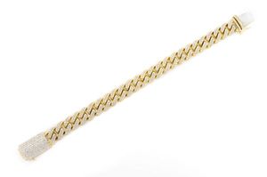 10mm Miami Cuban Link Bracelet CustomDiamJewel Natural Diamond <b>Gold</b> Plated Women's Hip Hop Jewelry Manufacturer Price - Product Image 5