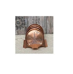 New Copper Filling Round <b>Coaster</b> for Cup & Glass Modern Design Lightweight Eco-Friendly Silver Gold Europe Style - Product Image 3