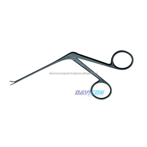 Micro pinces auriculaires droites en acier inoxydable de haute qualité, Instruments chirurgicaux orl dentelés à revêtement noir - Product Image 4