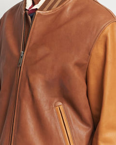 2025 New Arrived Pure Cowhide Leather Fall Winter <b>Baseball</b> <b>Jacket</b> <b>for</b> <b>man</b> Custom Embriordery logo Plus Size Varsity <b>Jacket</b> - Product Image 6