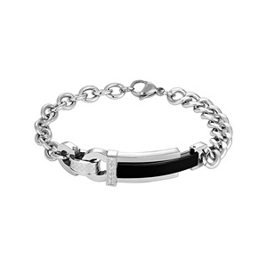 Bracelet cadeau d'amour de la Saint-Valentin pour les couples en acier inoxydable pour lui et elle ne changera jamais - Product Image 2