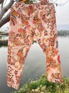 Handmade Floral Block Printed Cotton Pajama Set <b>for</b> <b>Women</b> Ethnic Casual Style 100% Indian Cotton <b>Night</b> Wear <b>Shirt</b> Pant - Product Image 3