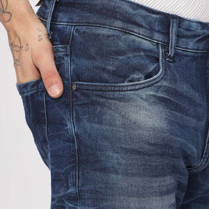 Pantalones de mezclilla de cintura baja para hombre de tendencia superior transpirables cómodos personalizados estilo callejero/informal al por mayor precio razonable estampado - Product Image 5