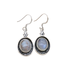 Handmade Classical <b>Earrings</b> 925 <b>Solid</b> <b>Silver</b> Jewelry For Women 925 Sterling <b>Silver</b> moonstone Gemstone Boho Style <b>Earrings</b> Gift - Product Image 1