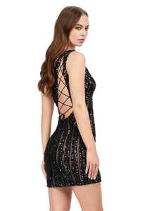 Vestidos de Noche para Mujer, Vestido de Fiesta hasta la Rodilla, Elegante, de un Solo Hombro, con Bordado Natural, Vestido Recto de Cóctel - Product Image 2