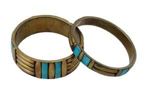 Brazalete de Latón con Diseño Tradicional, Chapado en Oro, Hecho a Mano, Obra de Arte, Joyería para Mujer, Accesorios - Product Image 3