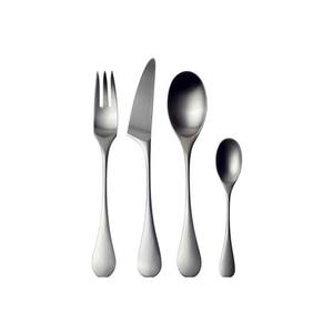 Cubiertos de plata, vajilla de acero inoxidable, juego de cubiertos plateados niquelados con logotipo personalizado reutilizable, mango de extremo de hojas - Product Image 4