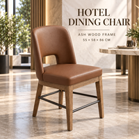 Fauteuil moderne en bois massif pour salles à manger d'hôtel, appartements, chambres et écoles - Couleur personnalisable