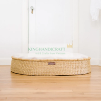 Lits tissés à la main pour chiens et chats, maison de couchage en jonc de mer pour animaux de compagnie naturel de haute qualité, solide et robuste, vente en gros