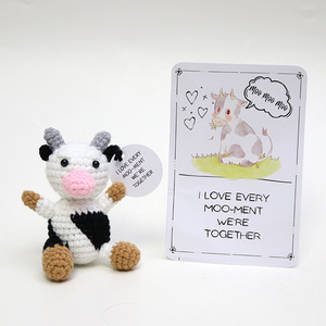 Muñeco de <span class=keywords><strong>Vaca</strong></span> de Ganchillo, Decoración de Escritorio, Accesorios, Muñeco de <span class=keywords><strong>Vaca</strong></span> de Energía Positiva, Decoración para el Hogar, Regalo de Navidad, Juguete Decorativo - Product Image 2