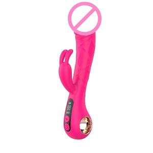 Groothandel 50dB Stille Kunstpenis Dildo - Rabbit Vibrator met Digitaal Display 9 Snelheden G-Spot Dubbele Stimulatie AV <span class=keywords><strong>Massager</strong></span> - Product Image 1