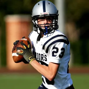 Handlady Gants de football américain pour jeunes Gants de rugby confortables et extensibles en noir et or pour enfants Design large récepteur - Product Image 1