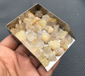 10ชิ้นหินควอตซ์ธรรมชาติผมสีทอง14-16มม. หินอัญมณีหลวม - Product Image 5