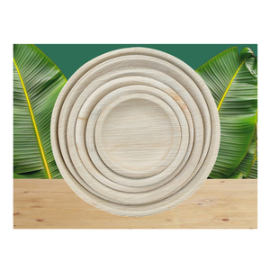 Assiettes de mariage jetables de 9 pouces Assiette à dîner en plastique décorée pour la fête Assiette gaufrée personnalisée à bordure en or blanc - Product Image 2