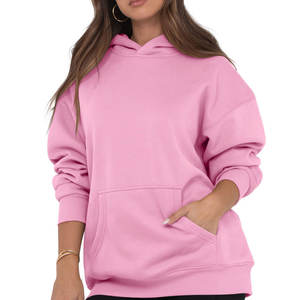 Fabrication de sweats à capuche surdimensionnés personnalisés, sweats à capuche streetwear hip-hop pour femmes, motifs et logos personnalisés, épaules tombantes - Product Image 3