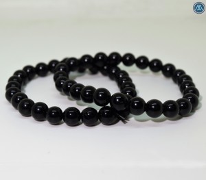กำไลข้อมือพลอยทัวร์มาลีนธรรมชาติสีดำสำหรับผู้ชายและผู้หญิงใหม่ล่าสุด - Product Image 4