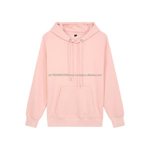 เสื้อฮู้ดดี้แบบสวมหัว ผ้าโพลีเอสเตอร์ผสมคอตตอน ทรงหลวม ไหล่ตก สีดำ ขาว แดง สำหรับทุกเพศ พิมพ์โลโก้ได้ตามต้องการ - Product Image 4