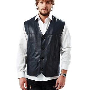 Men Leather Vest Cycle and <b>Motorcycle</b> Leather Vest for Men and Women Custom Pockets Leather Vest - Product Image 6