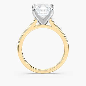 Anillo de Diamante Cultivado en Laboratorio con Corte Asscher de 2.00ct, Oro Sólido de 14K, Diseño Solitario Elegante - Product Image 3