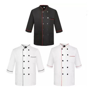เสื้อโค้ทเชฟสำหรับร้านอาหารร้านอาหารและบาร์เครื่องแบบพนักงานออกแบบโดยผู้ผลิตที่ดีที่สุดสำหรับร้านอาหารและบาร์