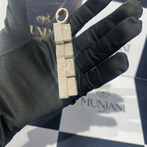 Collares con Colgante de Plata de Ley 925 con Moissanita VVS, Chapados en Oro, con Letra Personalizada, Diseño Único y Moderno, Estilo Hip Hop - Product Image 6