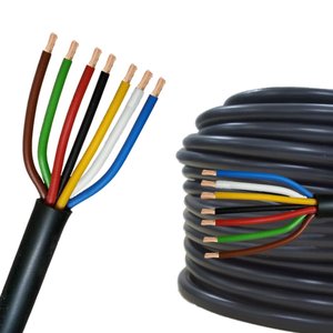 Câblage <span class=keywords><strong>de</strong></span> câble conducteur <span class=keywords><strong>de</strong></span> calibre 7 voies 14 Câble <span class=keywords><strong>de</strong></span> remorque robuste isolé - Product Image 1