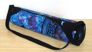 Bleu Premium coton matelassé tapis de Yoga sac élégant Durable luxe mode sangle réglable léger fermeture à glissière automne - Product Image 2