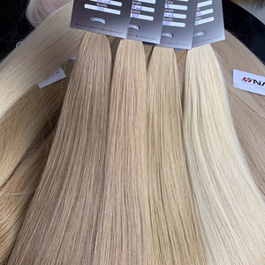 Prix de gros 100 grammes en vrac vietnamien brut naturel droit extensions de cheveux humains couleur claire Double noyer blanchi chimique - Product Image 1