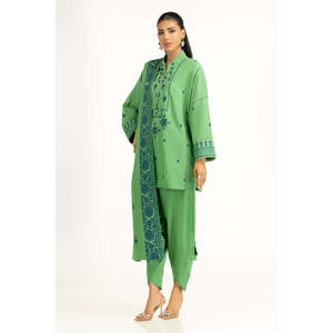Conjunto de Traje de Terciopelo Jacquard Karandi de 3 Piezas para Mujer IUSTKSD-1362 - Product Image 4