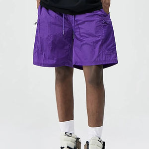 New Trending Custom OEM Nylon Memory Windbreaker <b>Shorts</b> With Quality <b>Zipper</b> Pockets Drawstrings Casual fashion & Beach wear - Product Image 1