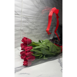 Clear Rigid PVC Flower Tote <b>Bag</b> Transparent Plastic Gift <b>Packaging</b> <b>Bag</b> with Integrated Die-Cut Handle for Florists and Boutiques - Product Image 4
