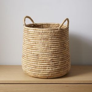 Rectangular <b>Water</b> <b>Hyacinth</b> Storage <b>Basket</b> with Cutout Handles Made in Vietnam From Handicrafts Manufacturer - Product Image 4