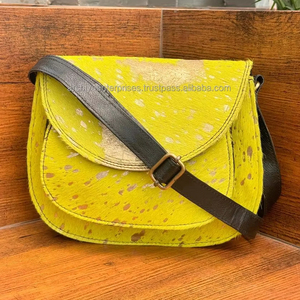 Offre Spéciale nouvelle mode cheveux sur métallique sacs à bandoulière pour femmes personnalisé en cuir véritable sacs à bandoulière peau de vache flocon dames sac à main - Product Image 3