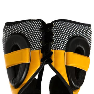 Protège-tête professionnel en cuir PU MMA formation boxe casque en cuir véritable pour adulte et enfant protège-tête - Product Image 5