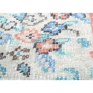 Tapis en laine bleue vintage fait main, motif floral abstrait, pelucheux, pour la maison, le salon, le couloir, tapis rectangulaire tressé - Pae-2938 - Product Image 3