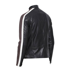 Moda personalizada nueva llegada de alta calidad chaqueta de cuero de Moda hombre nueva moda hombres PU chaqueta de cuero hombres al por mayor - Product Image 6