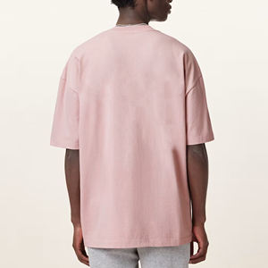 T-shirt 100% coton de haute qualité pour hommes personnalisé blanc poids lourd 300GSM surdimensionné streetwear imprimé T-shirt pour hommes - Product Image 5