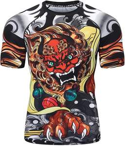 Nouveau design personnalisé vente en gros Rashguard personnalisé à manches longues entièrement sublimé OEM MMA BJJ Compression chemises hommes - Product Image 3