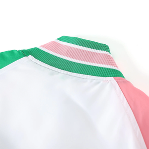 เสื้อแจ็คเก็ตบอมเบอร์ผ้าฝ้ายคาปาแบบสั่งทำพิเศษ ระบายอากาศได้ดี แห้งเร็ว กันลม กันน้ำ ซิปแบบกลับด้านได้ ใส่ได้ทั้งชายและหญิง ด้านหน้าทำจากผ้าขนสัตว์ เหมาะสำหรับฤดูใบไม้ผลิ - Product Image 3