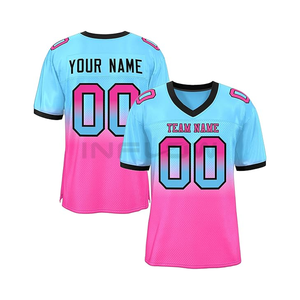 Camiseta de Fútbol Americano Talla Grande Transpirable con Logotipo Personalizado Número Sublimado Bordado Malla Deportiva para Exteriores - Product Image 2