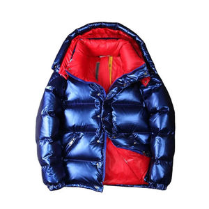 Winter Unisex Thickened Bubble Jacket Windproof Waterproof Stand Collar Single <b>Button</b> Closure Front Logo Canvas - Product Image 3