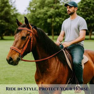 Brida de Equitación de Alta Calidad |   Brida de Cuero Resistente para Caballos, para Entrenamiento, Equitación, Rendimiento y Uso en Exteriores - Product Image 5