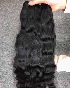 Extensions de cheveux vierges vietnamiens bruts non transformés de meilleure qualité Couleur noire naturelle Trame ondulée Cuticule alignée Style de vague naturelle - Product Image 6