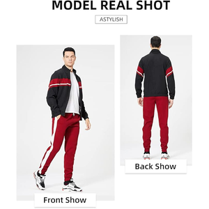 Sudadera Colorblock y pantalones de chándal para hombre, conjunto de chándal informal de 2 piezas, jersey de manga larga, conjunto de chándal para correr - Product Image 6