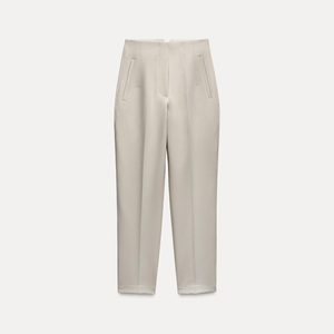 Pantalones cálidos formales informales de oficina para mujer de invierno, pantalones elásticos de negocios de pierna recta, pantalones y pantalones cortos hechos en Bangladesh - Product Image 1