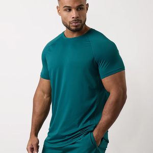 Venta al por mayor de los hombres de pino profundo de entrenamiento camiseta del músculo Fitness gimnasio desgaste de secado rápido transpirable OEM diseño personalizado Logo camiseta para hombres - Product Image 6